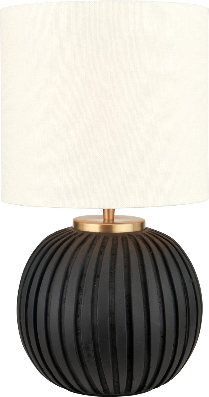 Ezekiel Black Terracotta Textured Ball Table Lamp