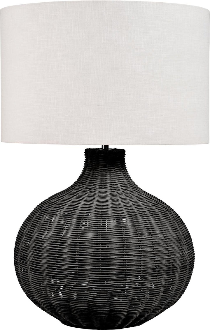 Allona Black Rattan Table Lamp