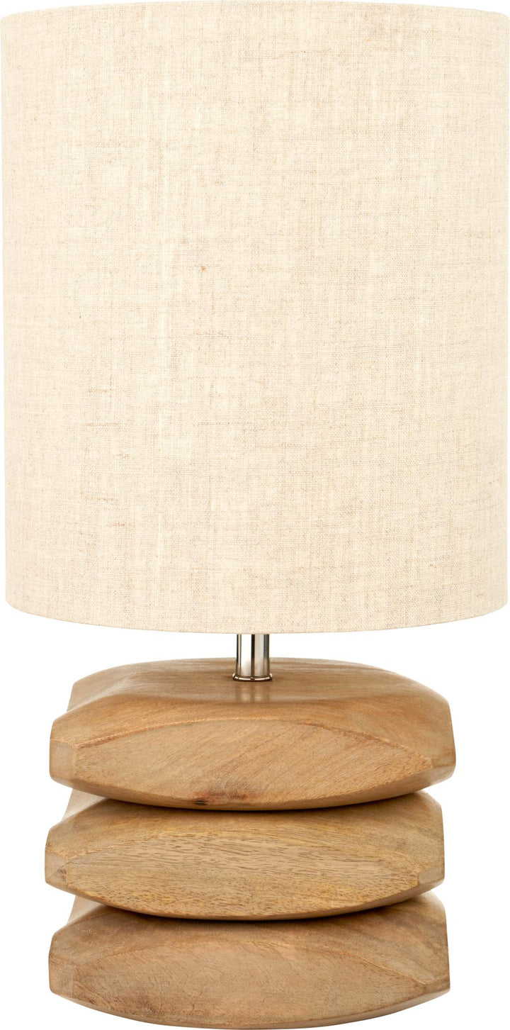 Amir Natural Mango Wood 3 Pebble Table Lamp