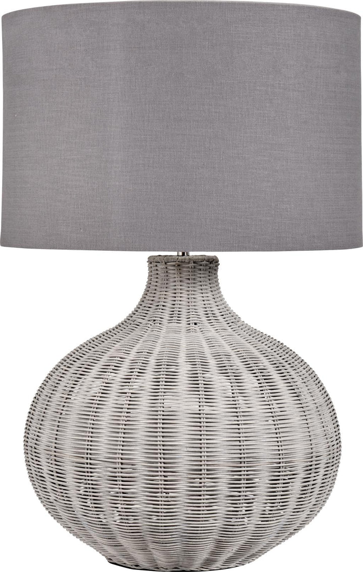 Allona Grey Wash Rattan Table Lamp