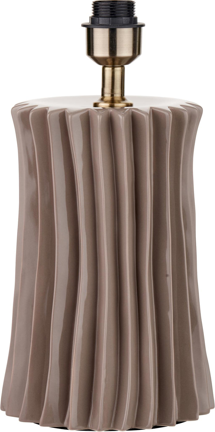 Devony Taupe Pleated Ceramic Table Lamp Base