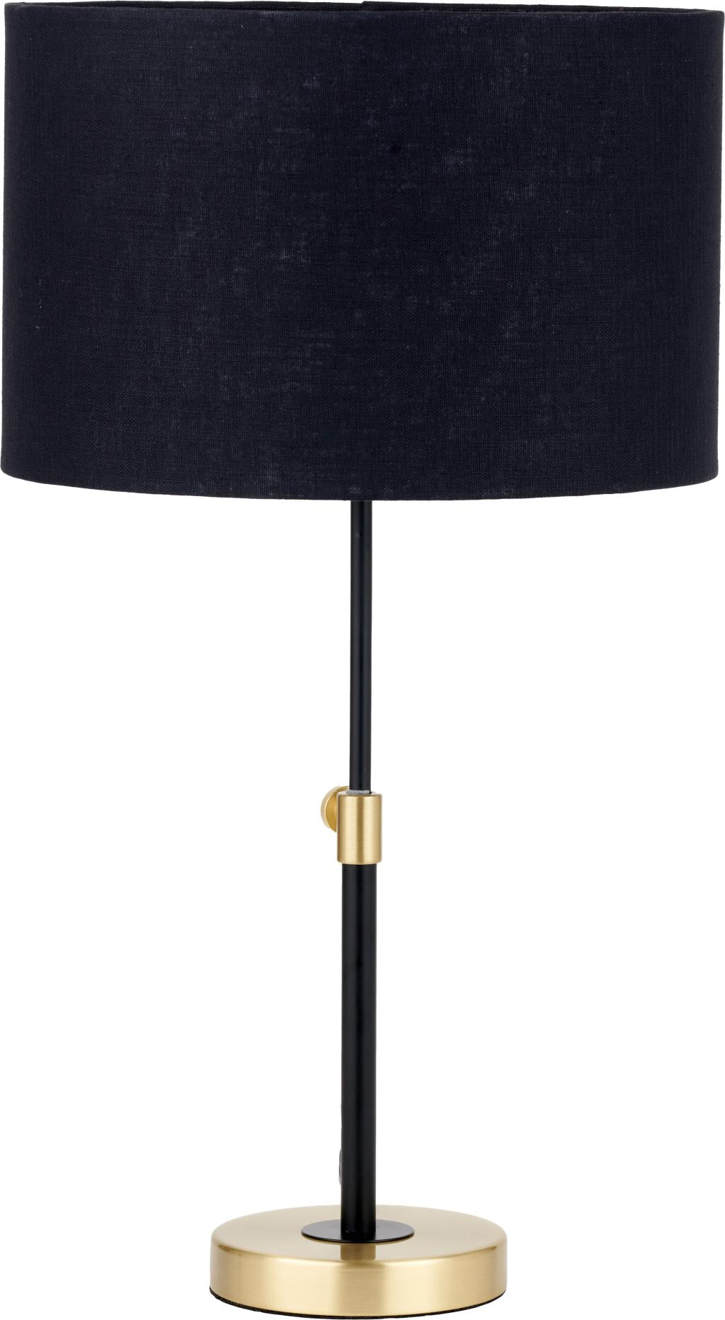 Bryce Black and Gold Metal Rise and Fall Table Lamp