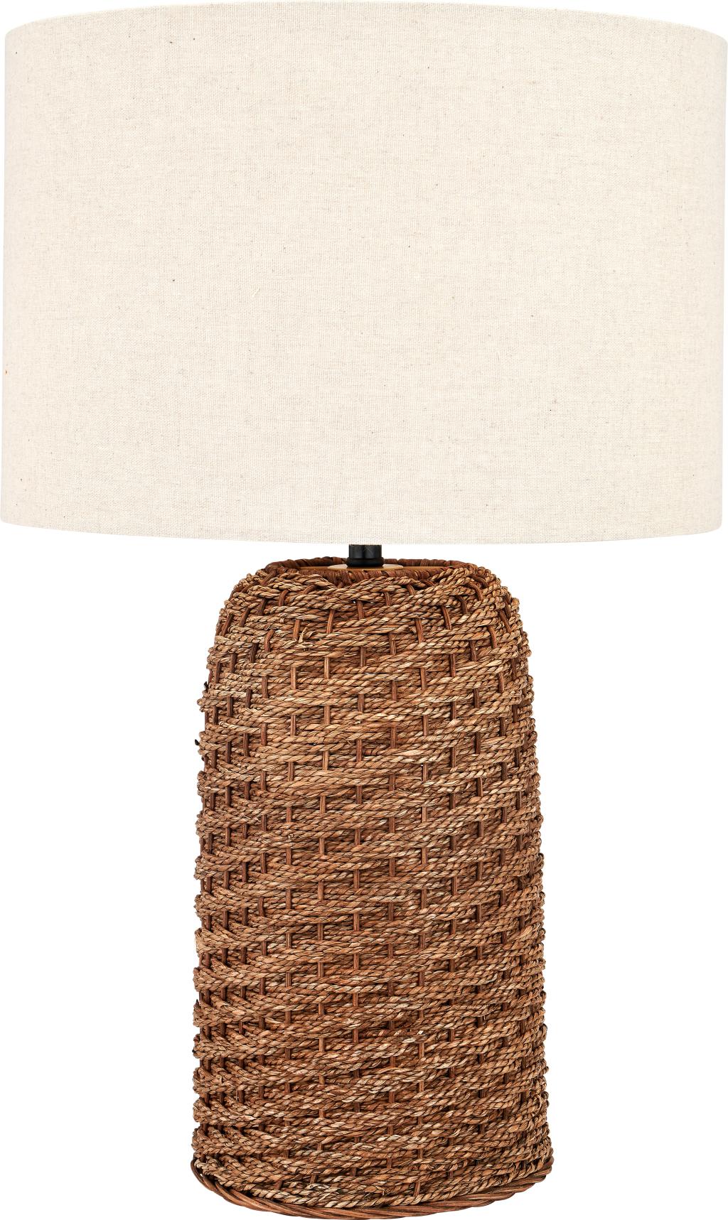 Andros Brown Woven Seagrass Table Lamp