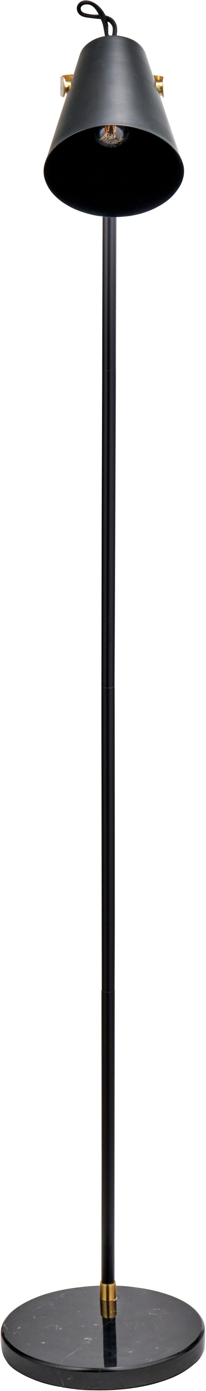 Theia Black and Brushed Brass Task Floor Lamp