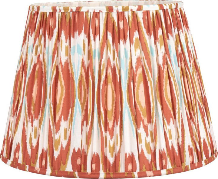 Izara 45cm Cinnamon Ikat Patterned Mushroom Pleat Tapered Shade