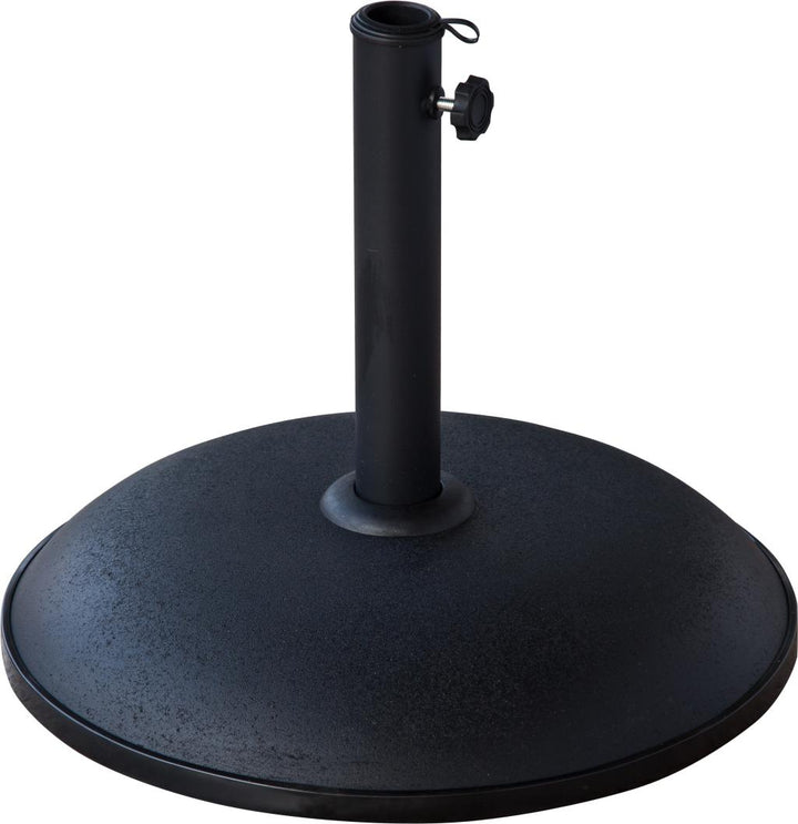 Piemonte Black Concrete 25KG Parasol Base with Rubber Band