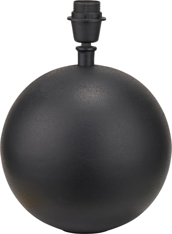 Benio Matt Black Metal Spherical Table Lamp Base