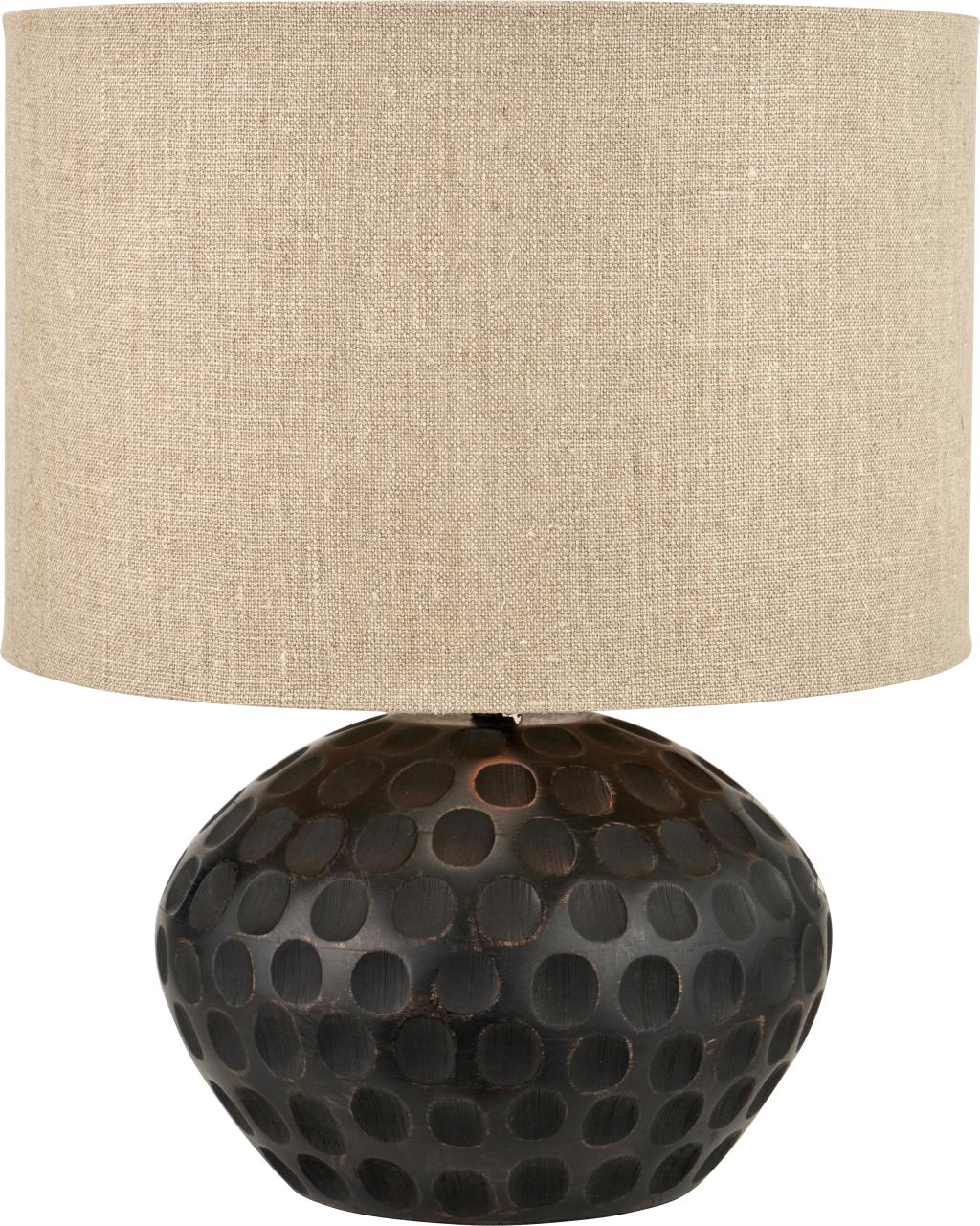 Dante Antique Black Mango Wood Table Lamp