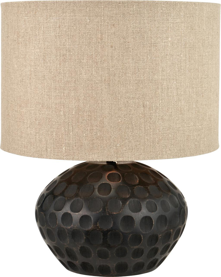 Dante Antique Black Mango Wood Table Lamp