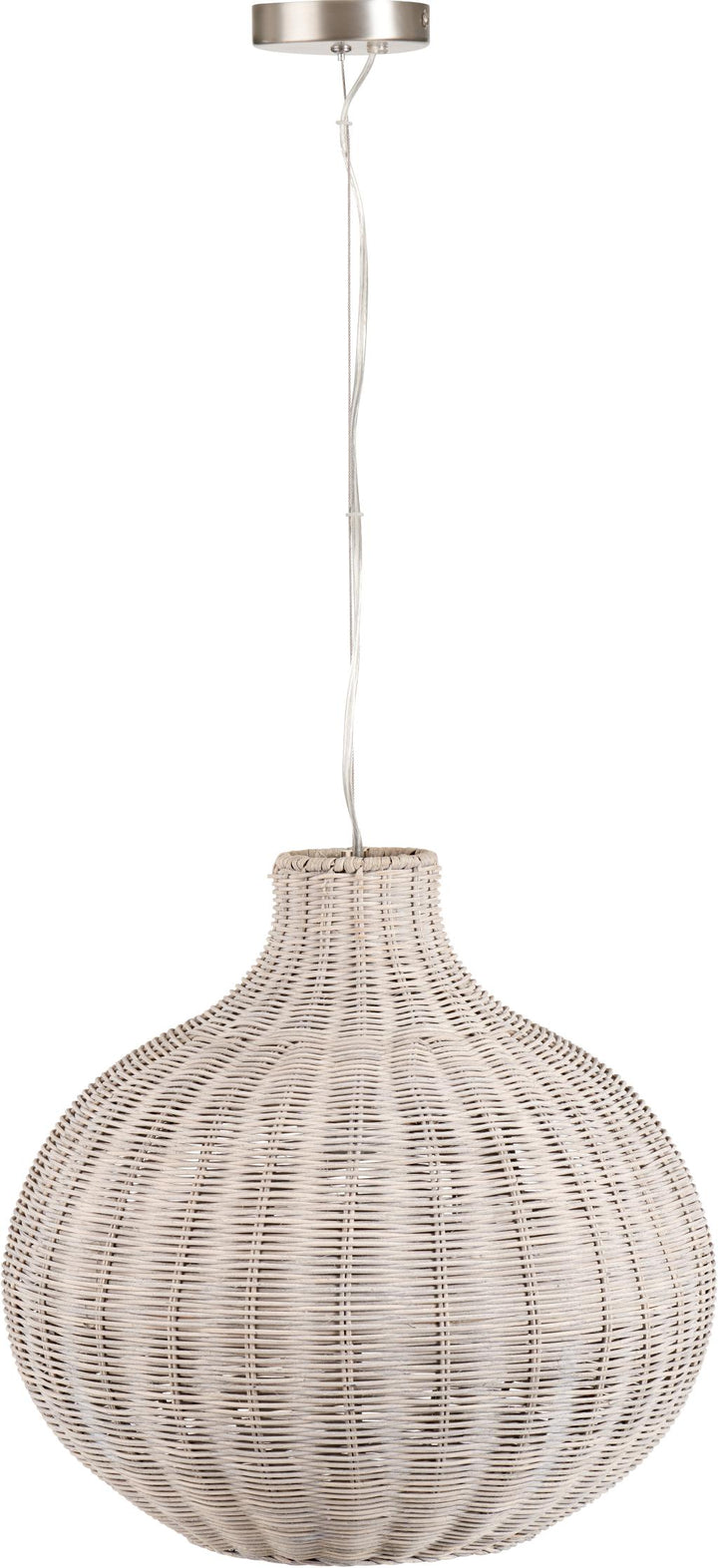 Allona Grey Wash Rattan Pendant