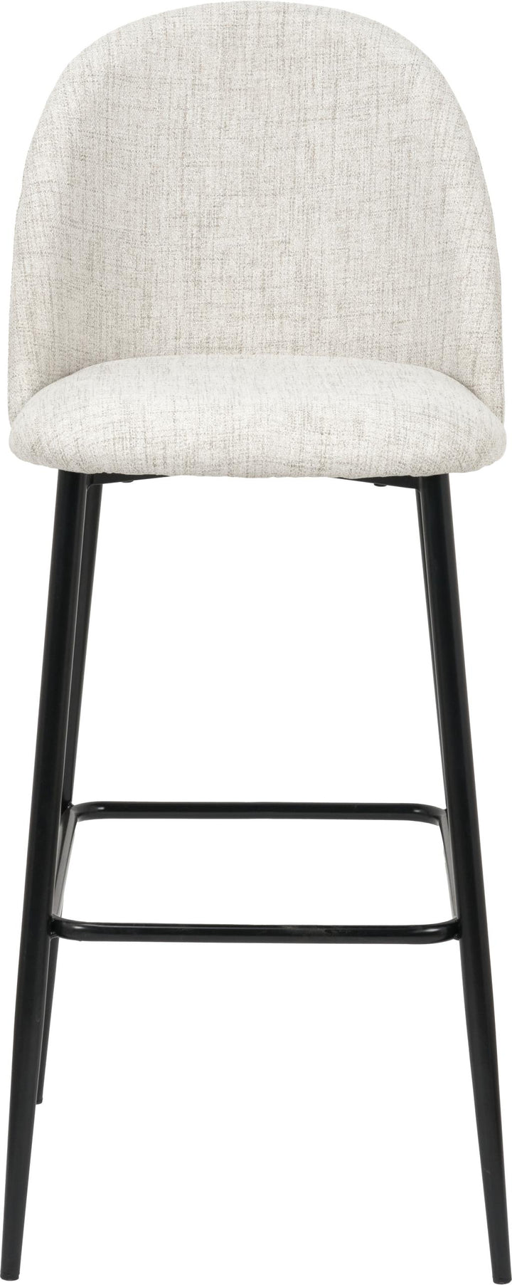 Turi Pebble Linen Mix and Black Metal Bar Stool