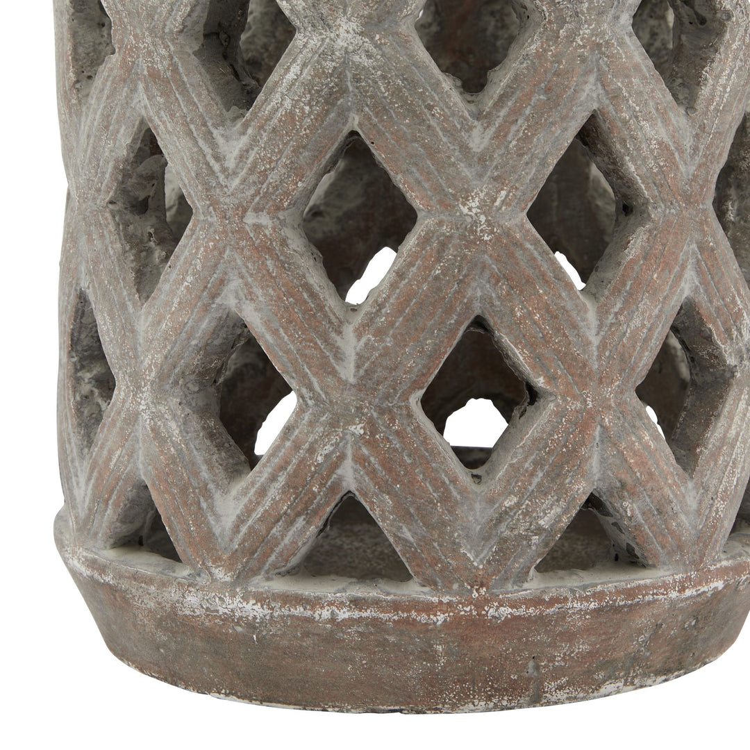 Siena Brown Large Lattice Lantern