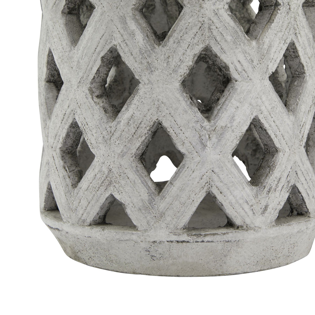 Athena Stone Large Lattice Lantern