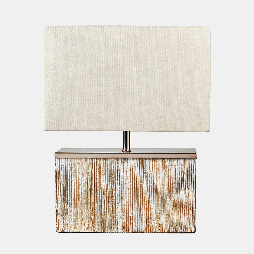 Hampton White Wash Wood Table Lamp