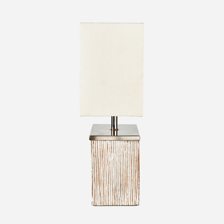 Hampton White Wash Wood Table Lamp