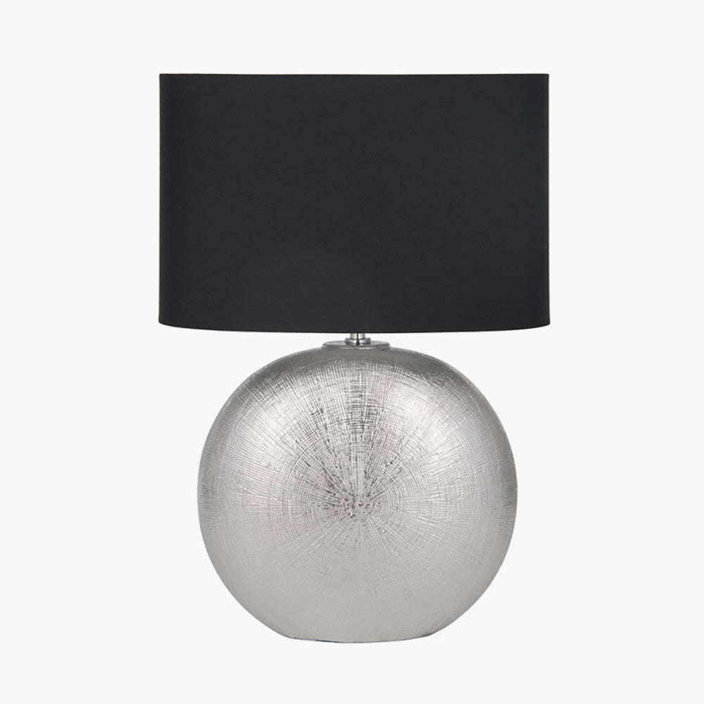 Alpha Silver Textured Ceramic Table Lamp