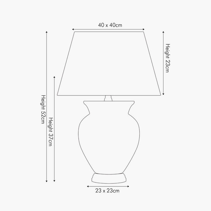 Hadley Cream Ceramic Table Lamp