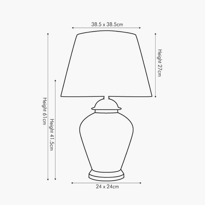 Papilion Butterfly Ceramic Table Lamp with Wooden Base