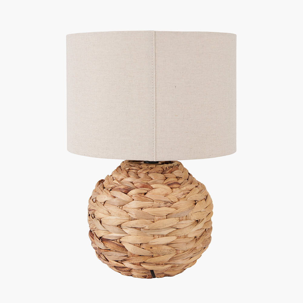 Zadi Natural Plaited Water Hyacinth Table Lamp