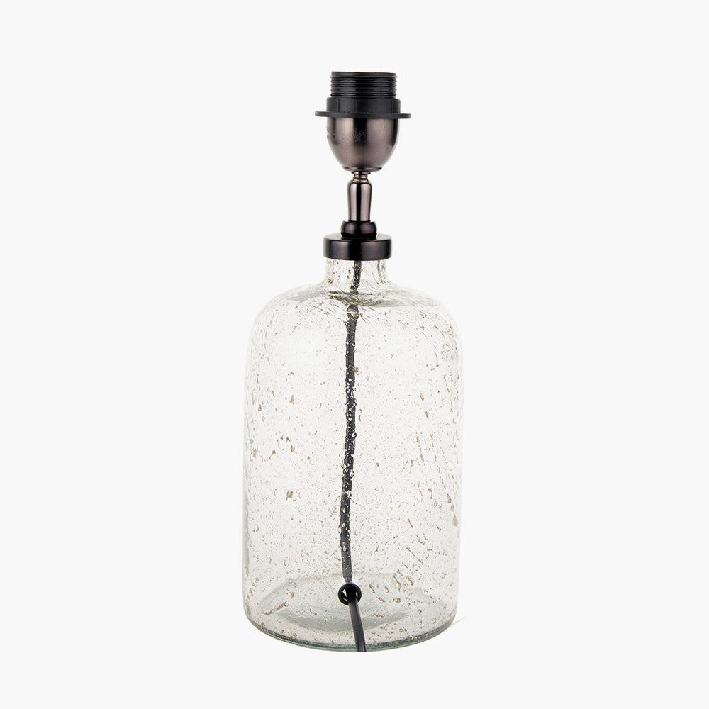 Ophelia Small Grey Bubble Glass Table Lamp Base