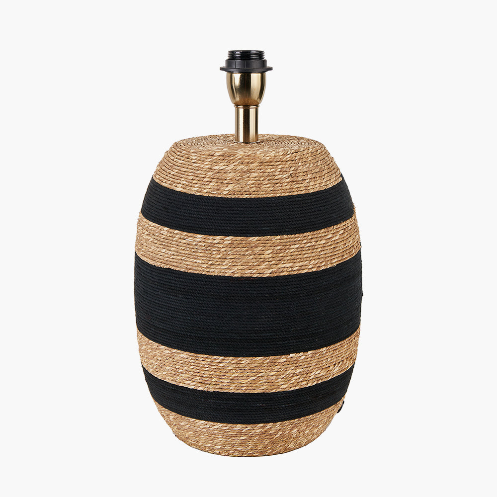 Kalutara Black and Natural Sea Grass Tall Table Lamp Base