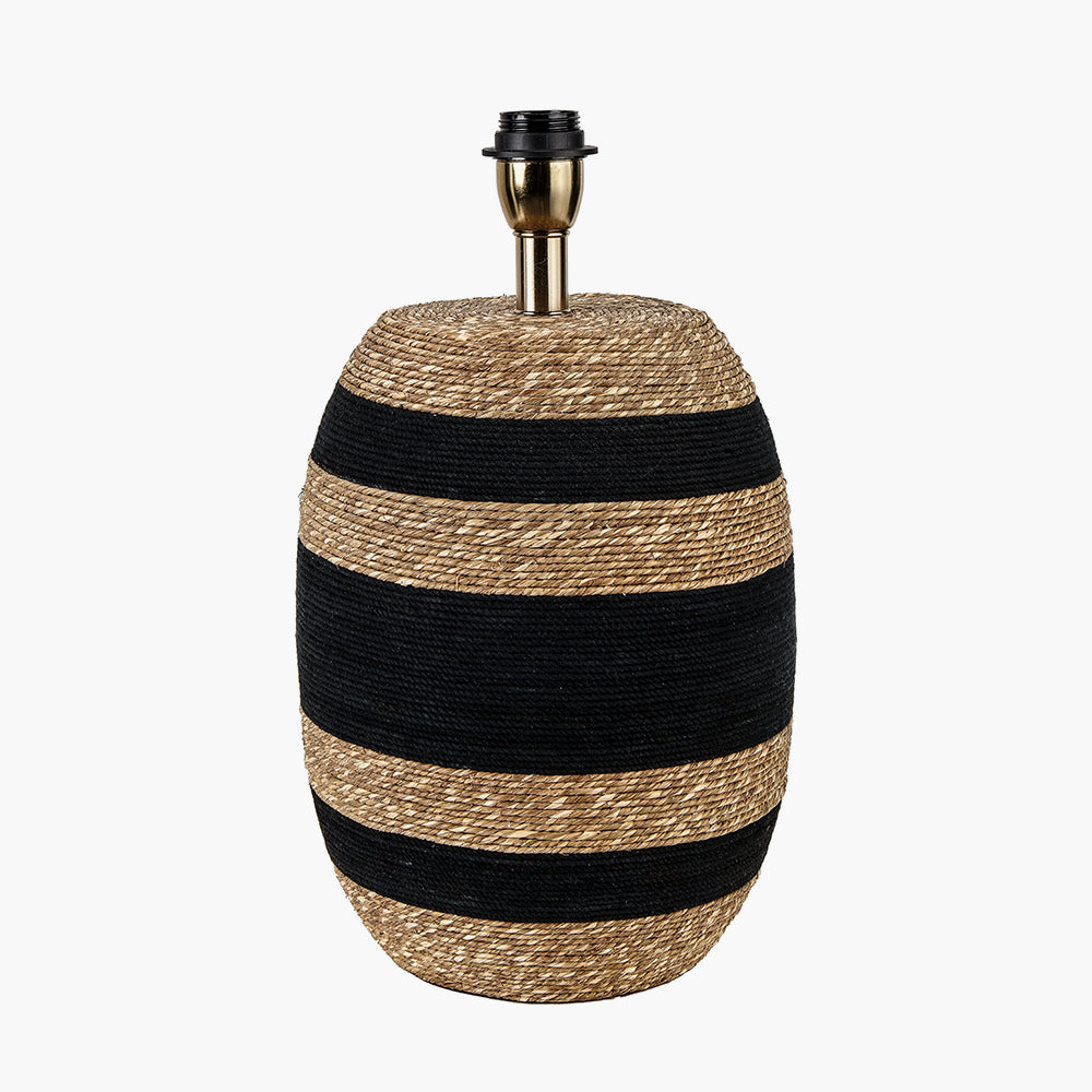 Kalutara Black and Natural Sea Grass Tall Table Lamp Base