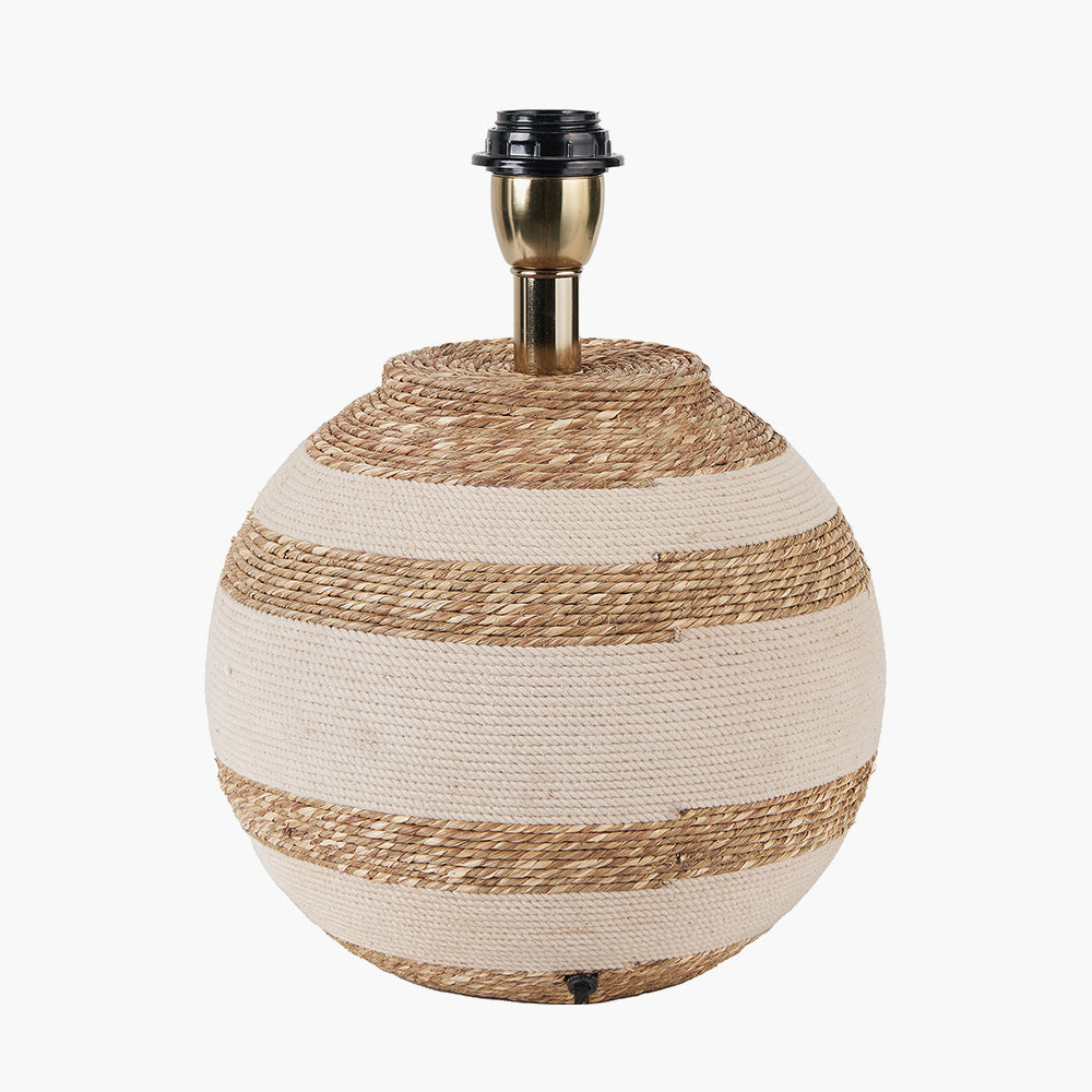 Talalla Cream and Natural Sea Grass Round Table Lamp Base