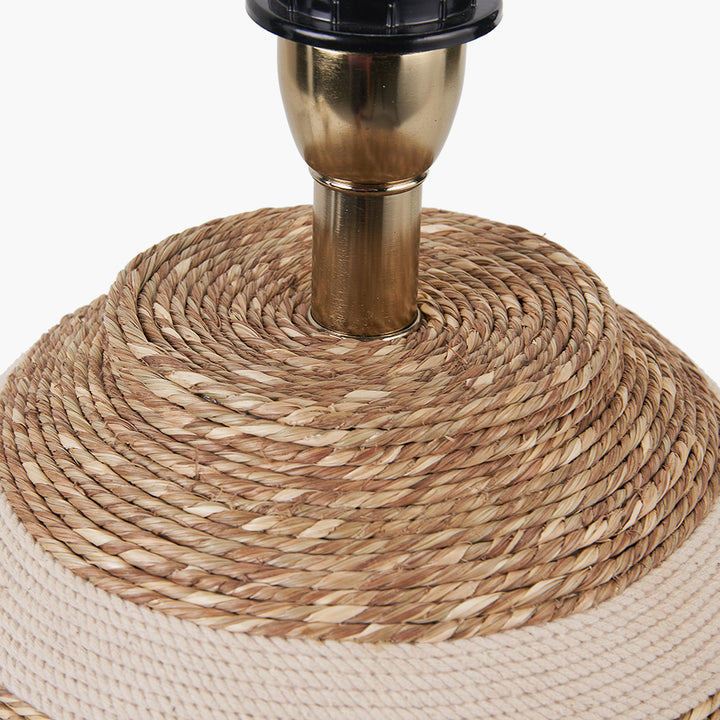 Talalla Cream and Natural Sea Grass Round Table Lamp Base