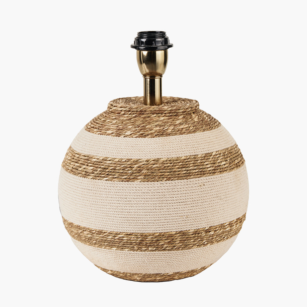 Talalla Cream and Natural Sea Grass Round Table Lamp Base