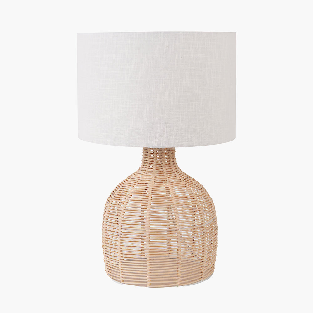 Caswell Natural Rattan Cloche Table Lamp