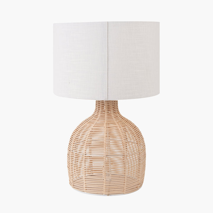 Caswell Natural Rattan Cloche Table Lamp