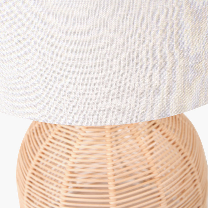 Caswell Natural Rattan Cloche Table Lamp