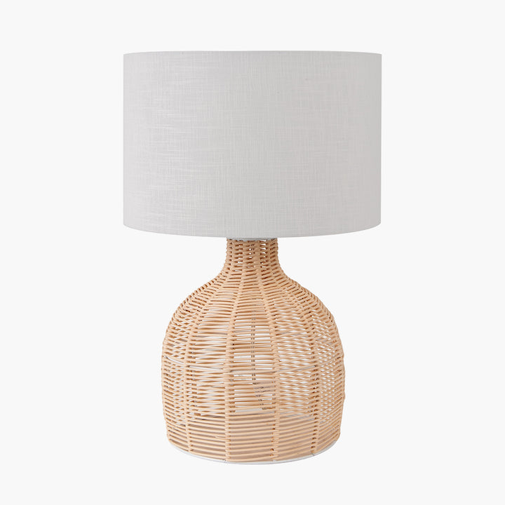 Caswell Natural Rattan Cloche Table Lamp