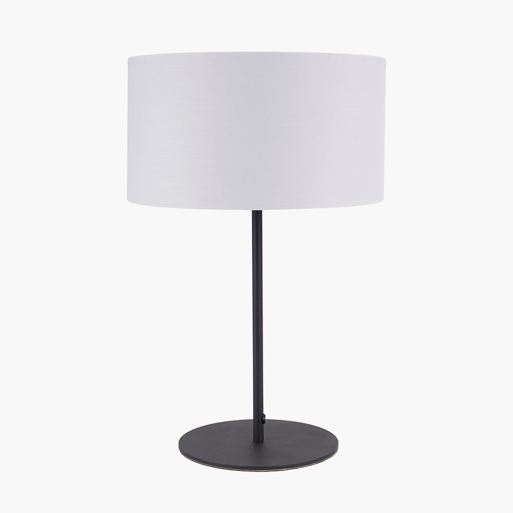 Elin Matt Black and Ivory Table Lamp