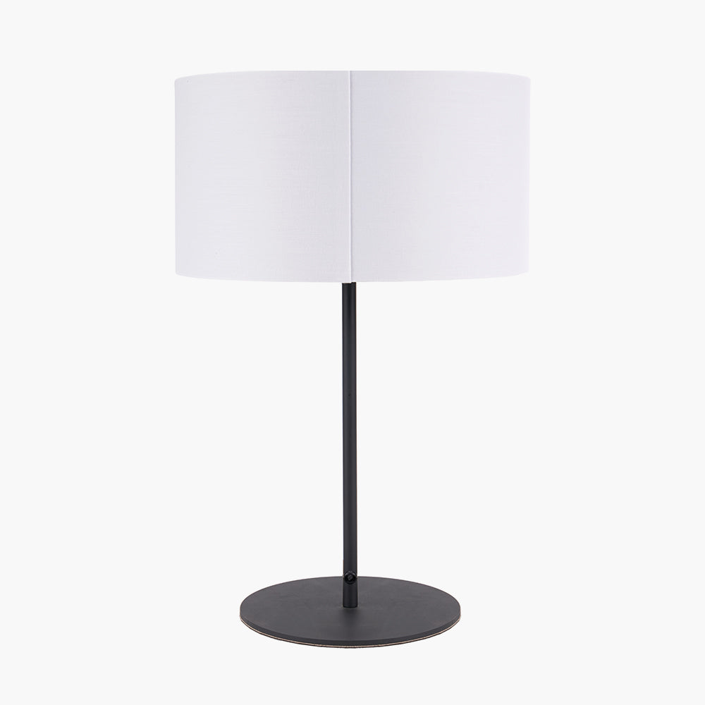 Elin Matt Black and Ivory Table Lamp