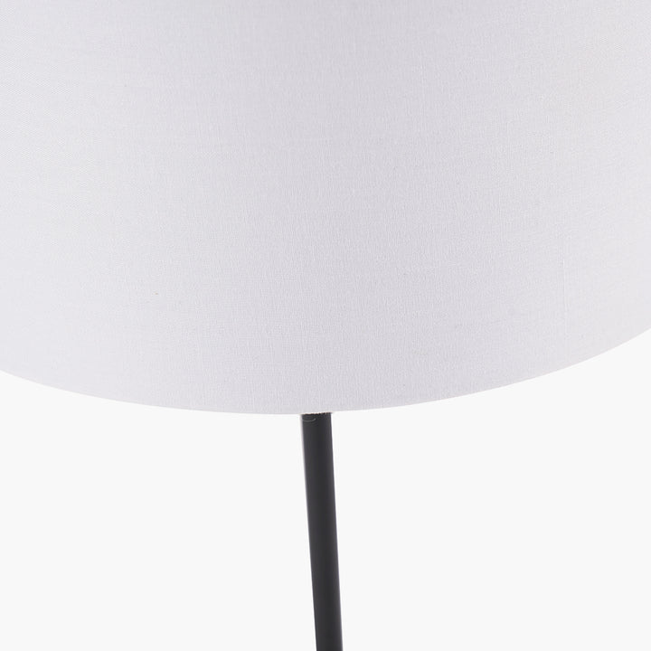 Elin Matt Black and Ivory Table Lamp