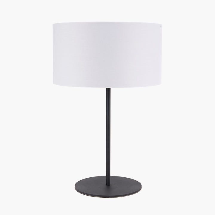 Elin Matt Black and Ivory Table Lamp