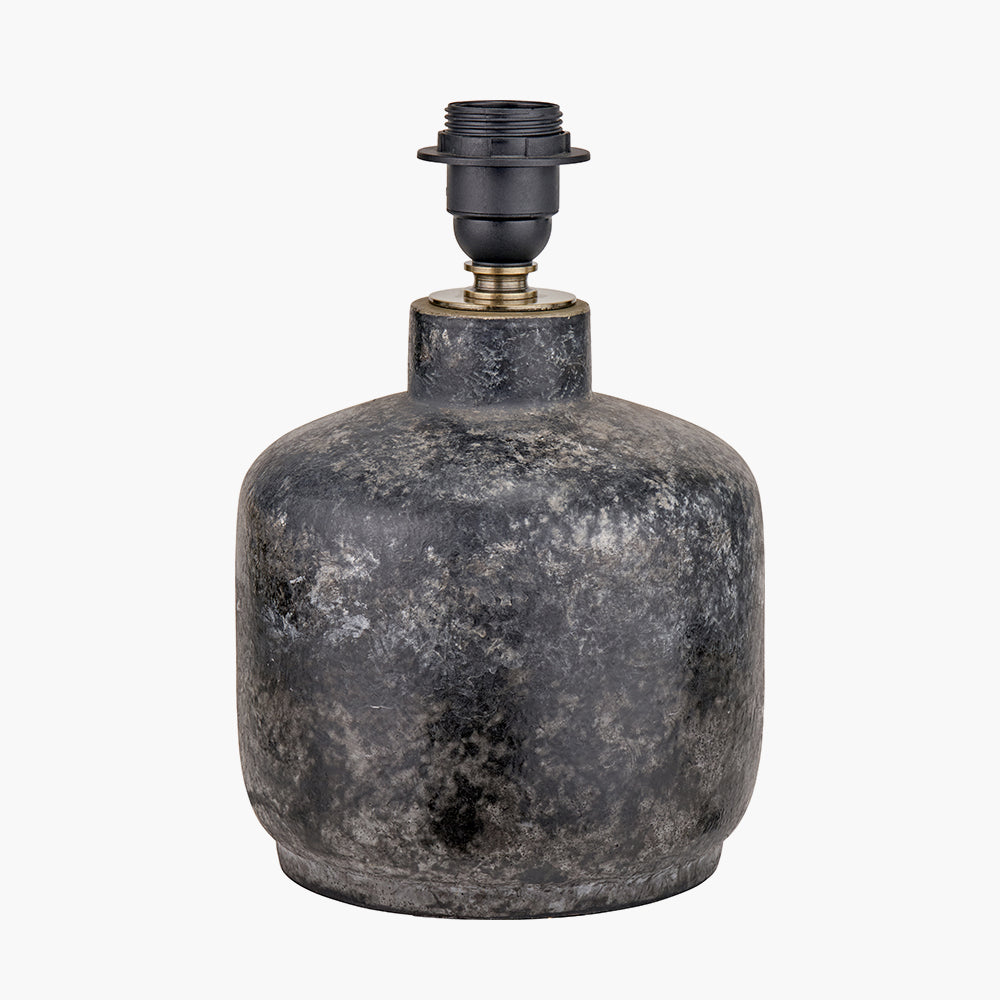 Vulcan Textured Volcanic Effect Grey Small Stoneware Table Lamp Base