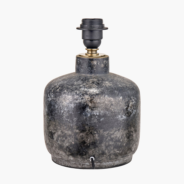 Vulcan Textured Volcanic Effect Grey Small Stoneware Table Lamp Base