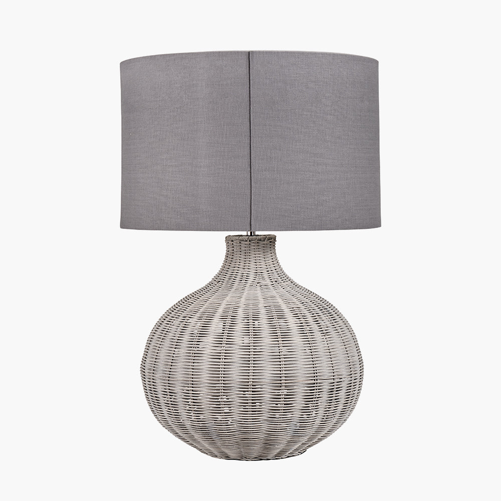 Allona Grey Wash Rattan Table Lamp