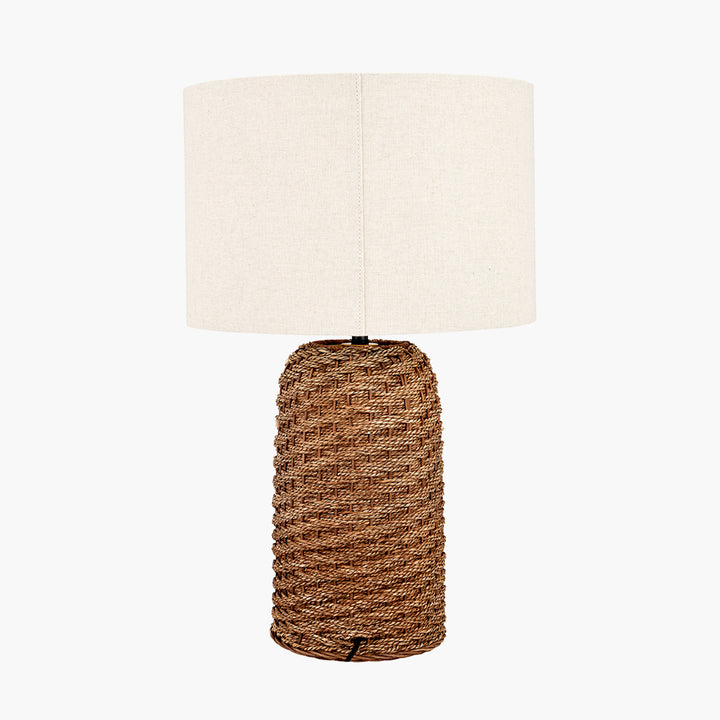 Andros Brown Woven Seagrass Table Lamp