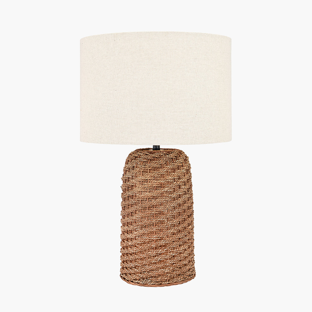 Andros Brown Woven Seagrass Table Lamp