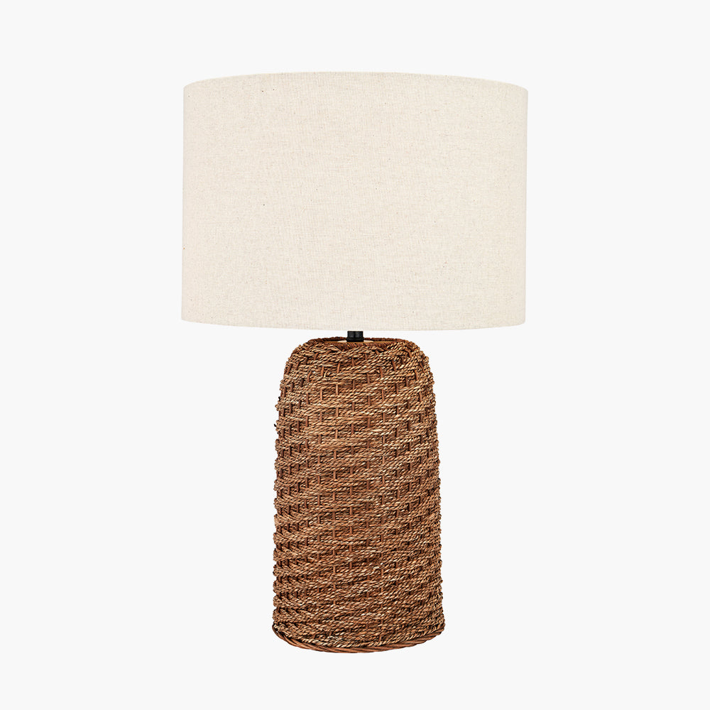 Andros Brown Woven Seagrass Table Lamp