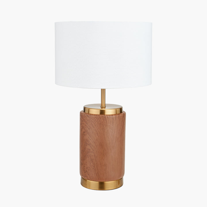 Carrara Wood Effect Ceramic Table Lamp