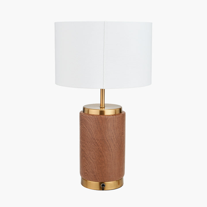 Carrara Wood Effect Ceramic Table Lamp