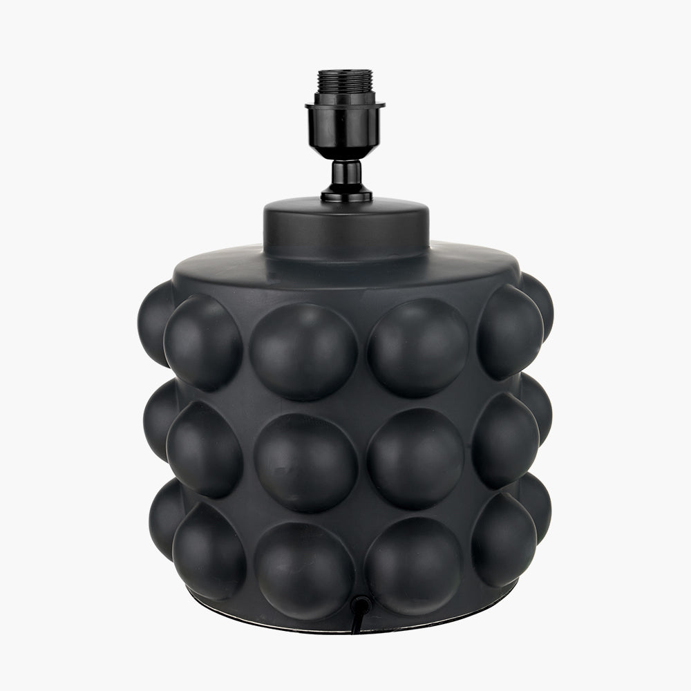 Serenity Black Bobbled Ceramic Large Table Lamp Base