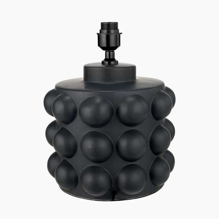 Serenity Black Bobbled Ceramic Large Table Lamp Base