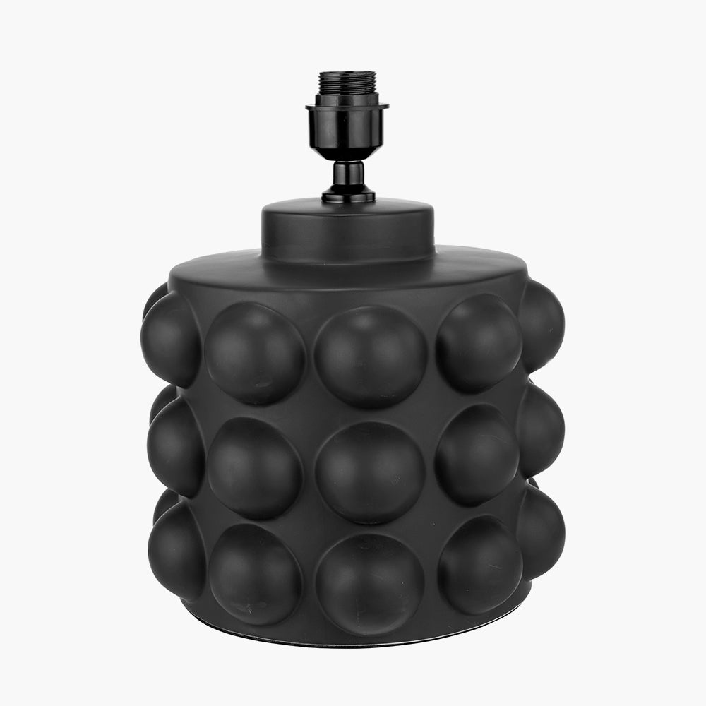 Serenity Black Bobbled Ceramic Large Table Lamp Base