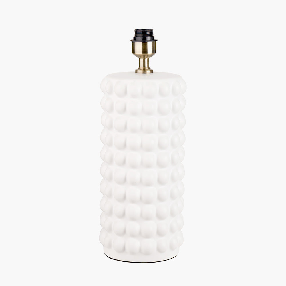 Sohan White Bobbled Ceramic Tall Table Lamp Base