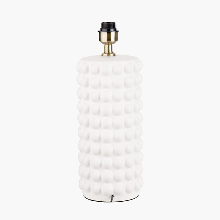 Sohan White Bobbled Ceramic Tall Table Lamp Base